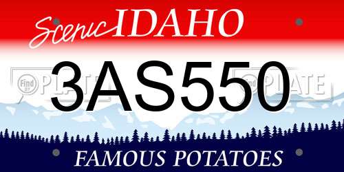 3AS550 Idaho License Plate