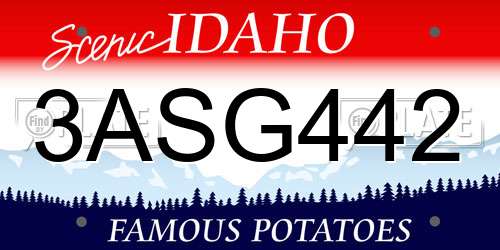 3ASG442 Idaho License Plate