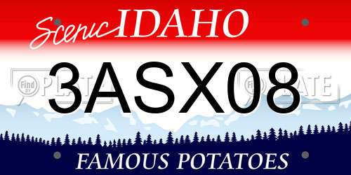 3ASX08 Idaho License Plate