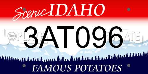 3AT096 Idaho License Plate