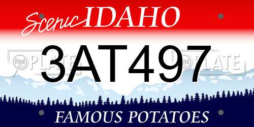 3AT497 Idaho License Plate