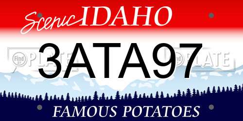 3ATA97 Idaho License Plate