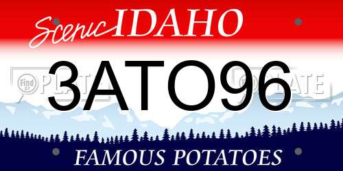 3ATO96 Idaho License Plate