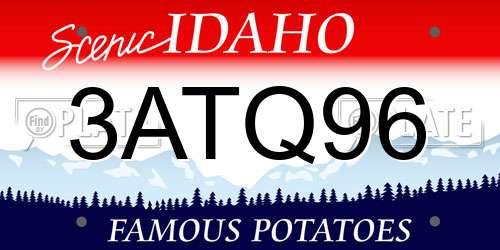 3ATQ96 Idaho License Plate