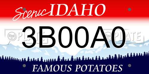 3B00A0 Idaho License Plate