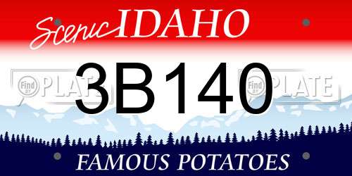 3B140 Idaho License Plate