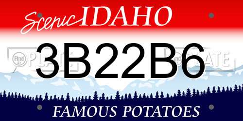 3B22B6 Idaho License Plate