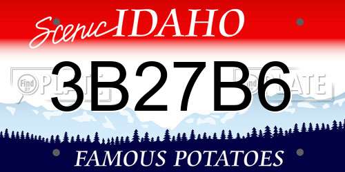3B27B6 Idaho License Plate