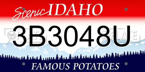 3B3048U Idaho License Plate