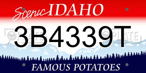3B4339T Idaho License Plate