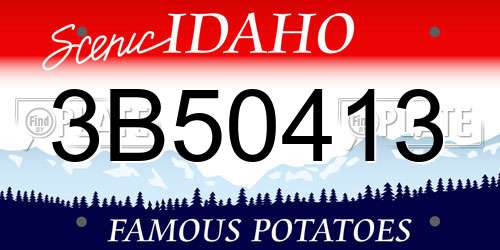 3B50413 Idaho License Plate