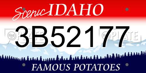 3B52177 Idaho License Plate