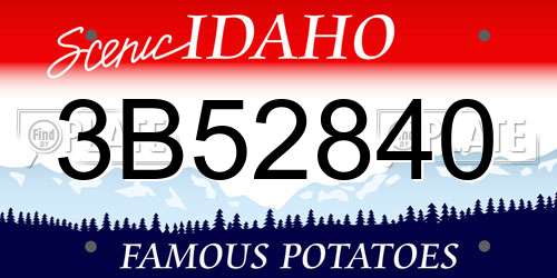 3B52840 Idaho License Plate