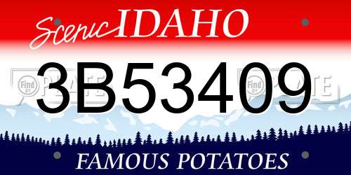 3B53409 Idaho License Plate
