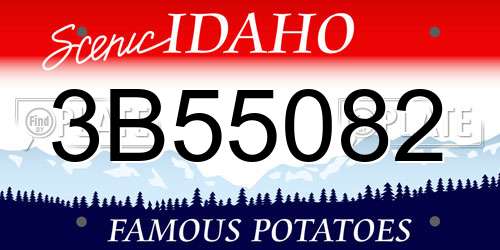 3B55082 Idaho License Plate