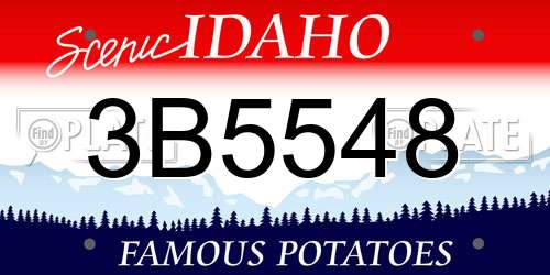3B5548 Idaho License Plate