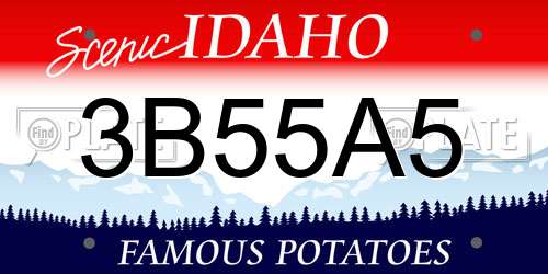 3B55A5 Idaho License Plate
