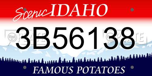 3B56138 Idaho License Plate
