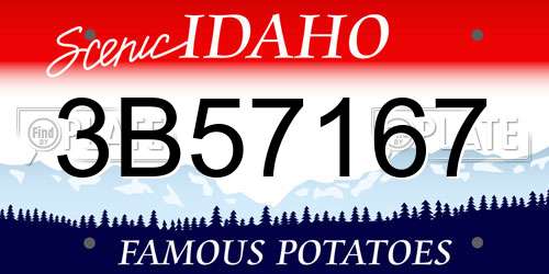 3B57167 Idaho License Plate
