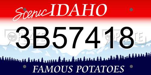 3B57418 Idaho License Plate
