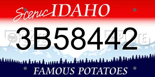 3B58442 Idaho License Plate