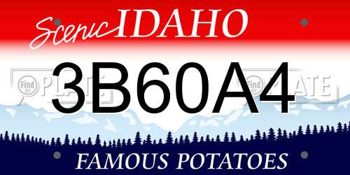 3B60A4 Idaho License Plate