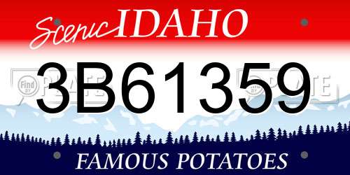 3B61359 Idaho License Plate