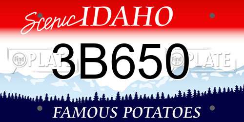 3B650 Idaho License Plate