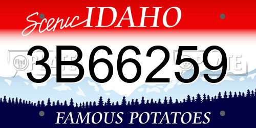 3B66259 Idaho License Plate