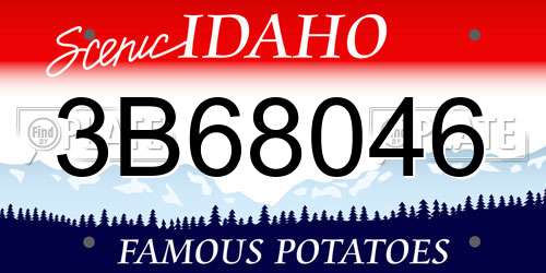 3B68046 Idaho License Plate
