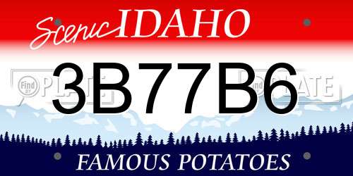 3B77B6 Idaho License Plate