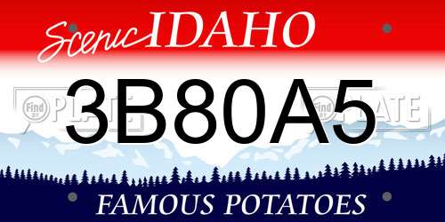3B80A5 Idaho License Plate