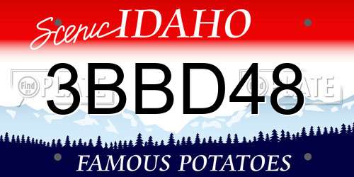 3BBD48 Idaho License Plate