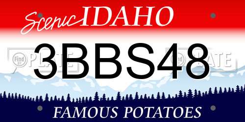 3BBS48 Idaho License Plate