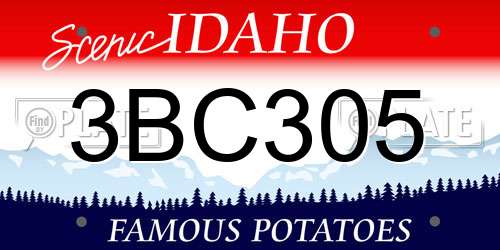 3BC305 Idaho License Plate