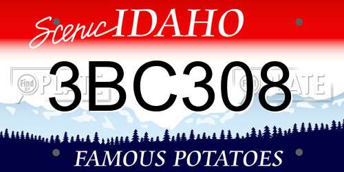 3BC308 Idaho License Plate
