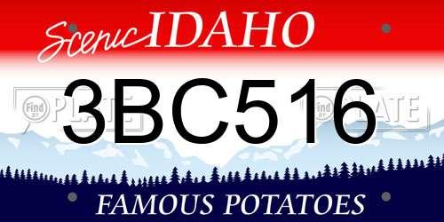 3BC516 Idaho License Plate