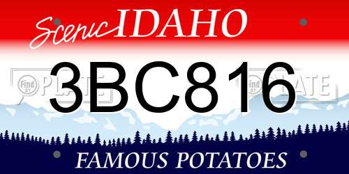 3BC816 Idaho License Plate
