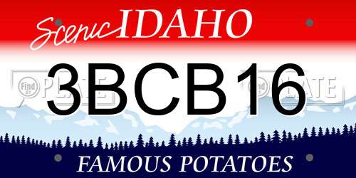 3BCB16 Idaho License Plate
