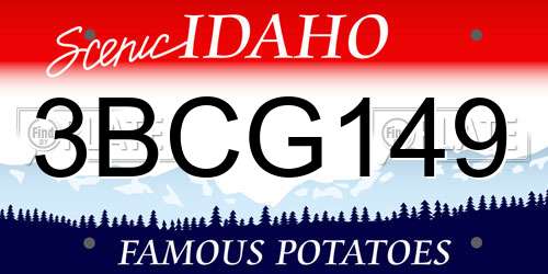 3BCG149 Idaho License Plate