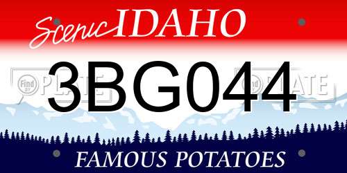 3BG044 Idaho License Plate