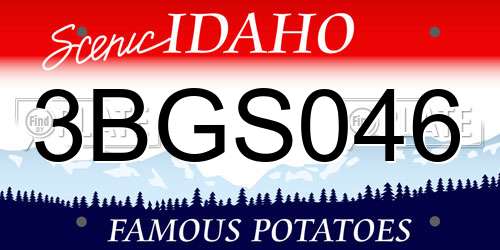 3BGS046 Idaho License Plate