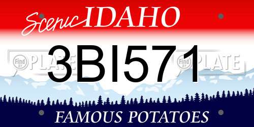 3BI571 Idaho License Plate