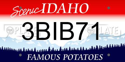 3BIB71 Idaho License Plate