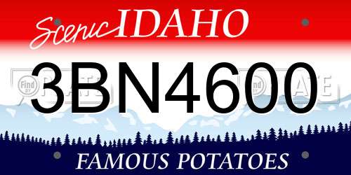 3BN4600 Idaho License Plate