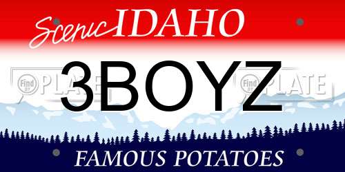 3BOYZ Idaho License Plate