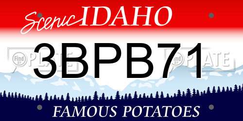 3BPB71 Idaho License Plate