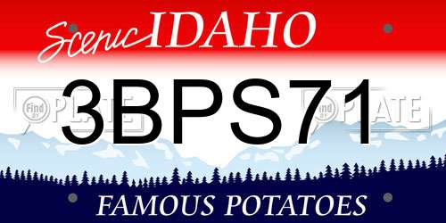 3BPS71 Idaho License Plate