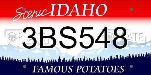 3BS548 Idaho License Plate