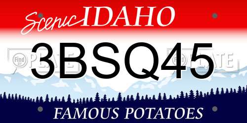 3BSQ45 Idaho License Plate